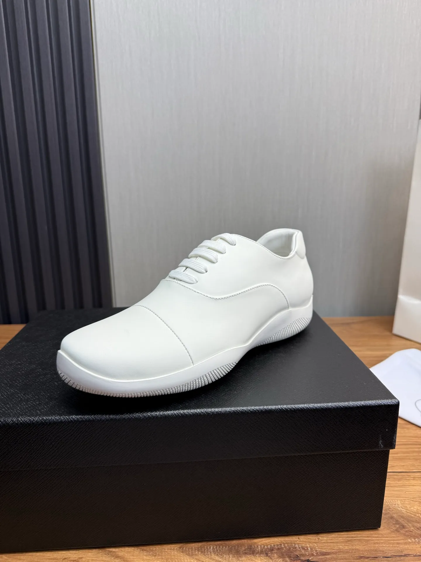 Men's shoes 💰760💰 [PRADA] New models synchronized with the official website, high-quality shipments ✔️Best sellers🔥 Original cowhide + cowhide lining, 1🆚1 replica, original original sole, 38-45 (men's 38.45 custom-made, non-refundable)